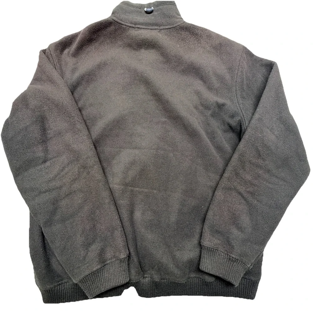Ralph Lauren RLPC Fleece Jacket Men Black Full Zip Red Lined Polo Size XL FITS M